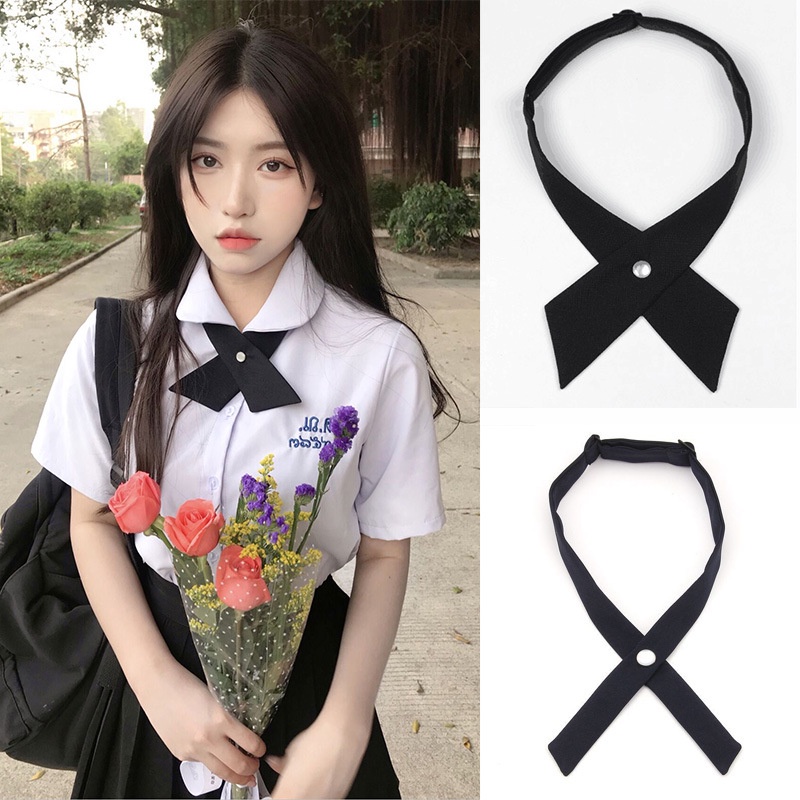 Nơ Đeo Cổ Áo Đồng Phục Màu Sắc Xinh Xắn Thời Trang Cho Học Sinh