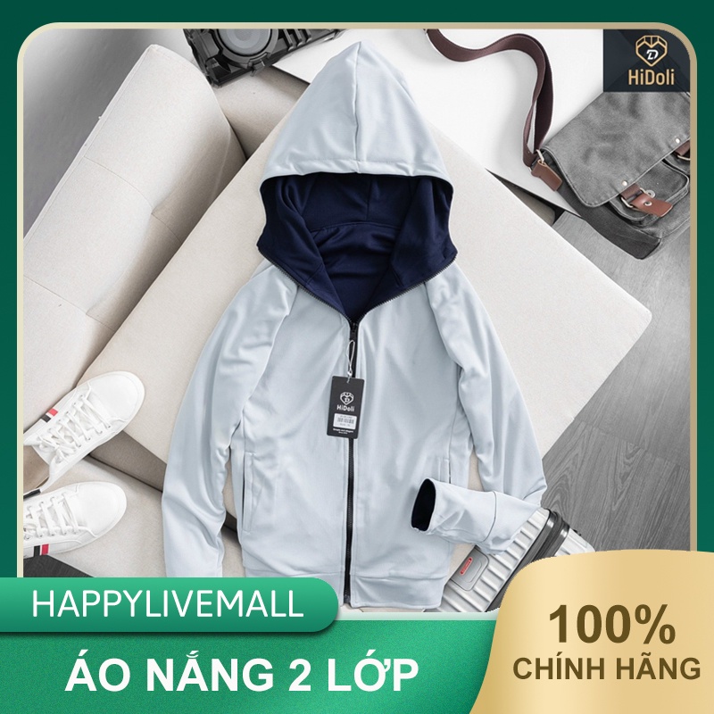 Áo chống nắng nam 2 lớp và mặc được 2 mặt, siêu chống nắng cực chất