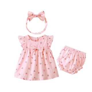 Set váy, yếm, nơ