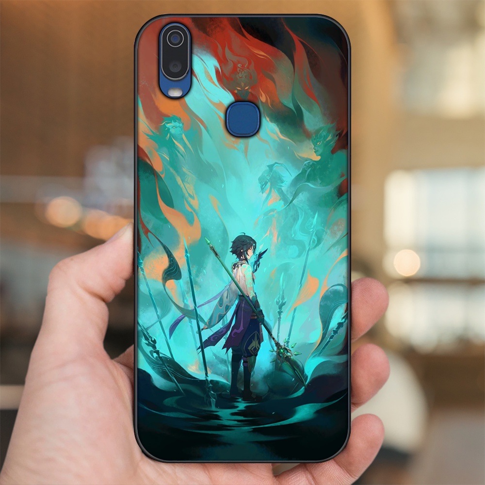 Ốp lưng Vivo Y11 viền đen in hình Xiao Genshin Impact