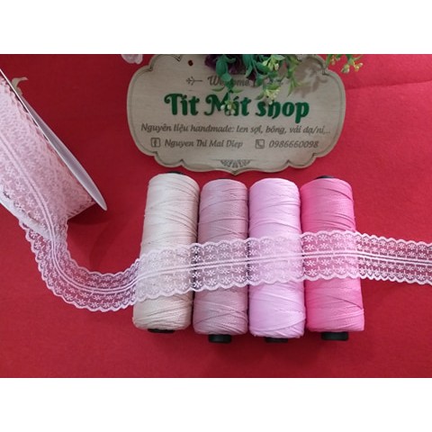 Set ren làm mũ tiểu thư vintage