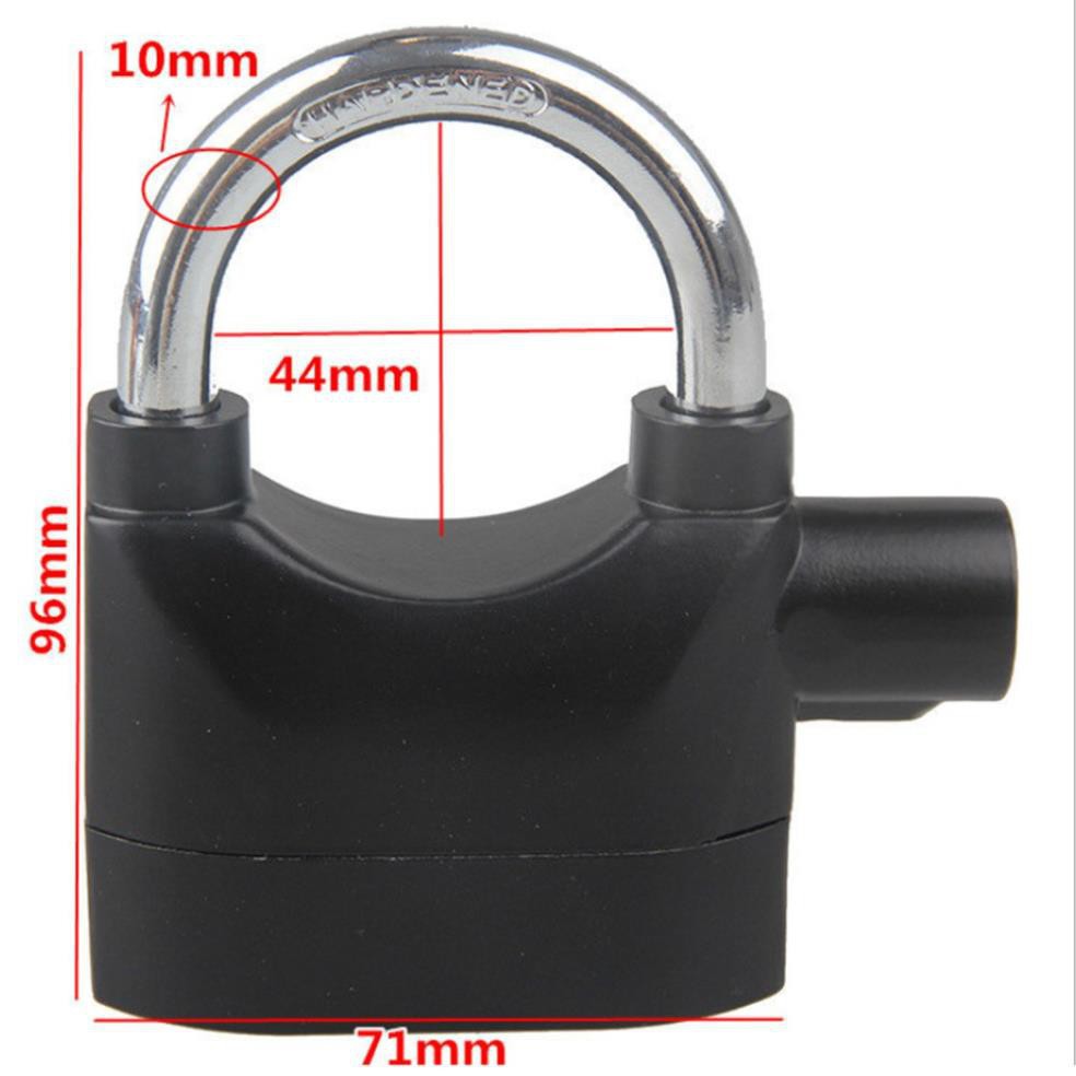 Khóa Chống Trộm Xe Máy Thông Minh Có Còi Báo Động, Ổ Khóa Chống Trộm Thế Hệ Mới Alarm Lock Nhỏ Gọn Tặng Kèm Pin Thay Thế