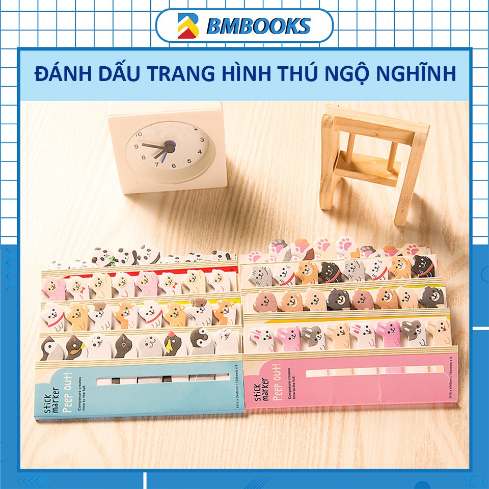 Đánh dấu trang hình thú cưng ngộ nghĩnh BMBooks