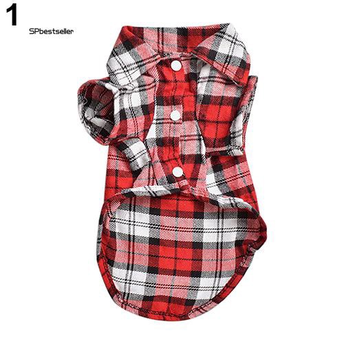 Áo kẻ sọc vuông đáng yêu dành cho chó cưng size XS S M L