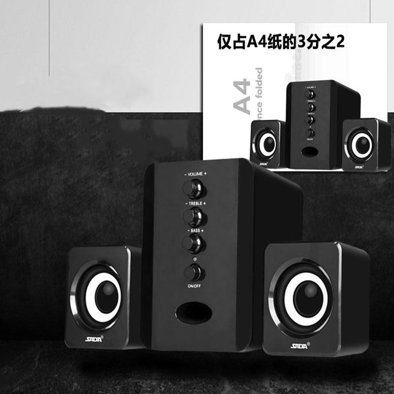 Bộ 3 Loa Máy Tính USB KAW D202 Bass Căng, Chuẩn Âm Thanh Tuyệt Đỉnh, Thiết Kế Bắt Mắt Sang Trọng