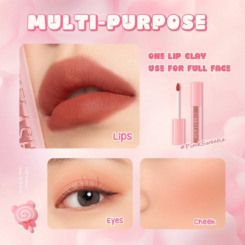 Màu Hồng Phấn #Thỏi Son Môi Hiệu Ứng Lì Mịn Màng Sắc Tố Cao Trọng Lượng Nhẹ Pinkweetie