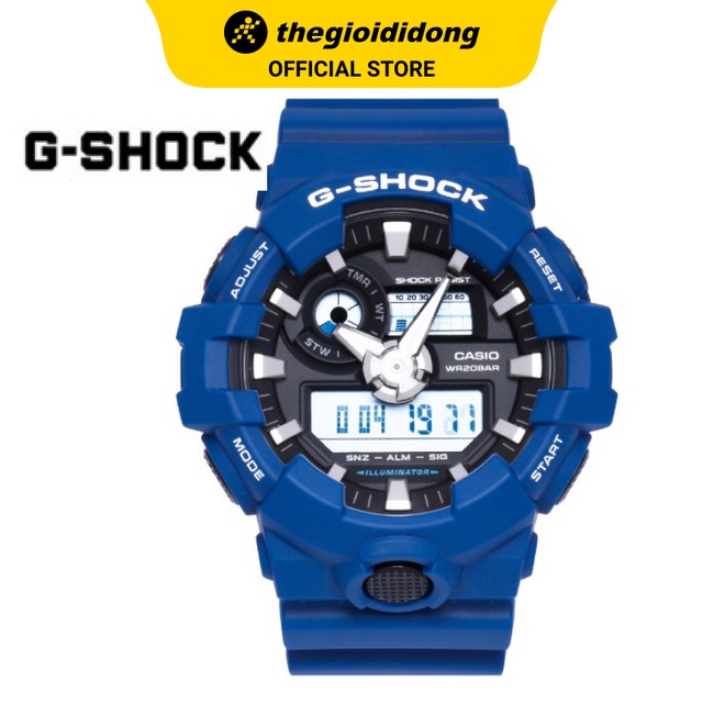 Đồng hồ kim nam dây nhựa G-SHOCK GA-700-2ADR Xanh
