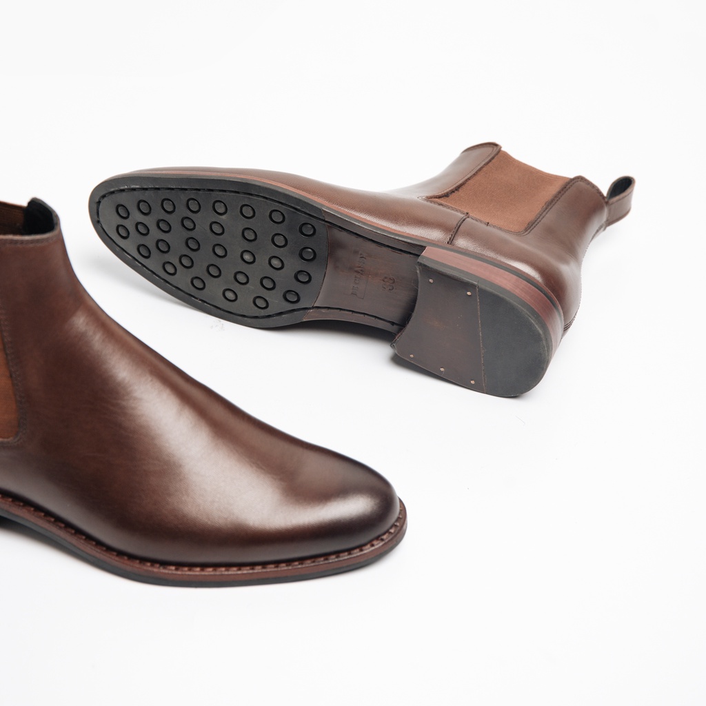 Giày Tây Cao Cấp CLASSY CHELSEA BOOTS - Da Bò Ý Lót Trong Da Bò Mộc - Thương hiệu Be Classy