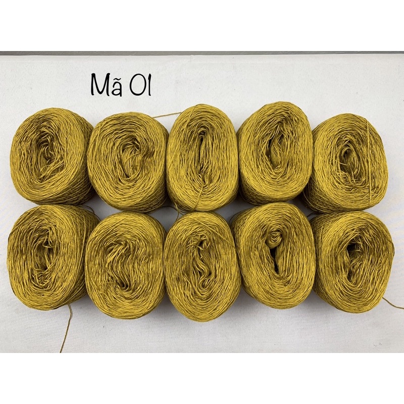 Sợi cotton 100% xe sẵn 0.8mm móc váy , áo …