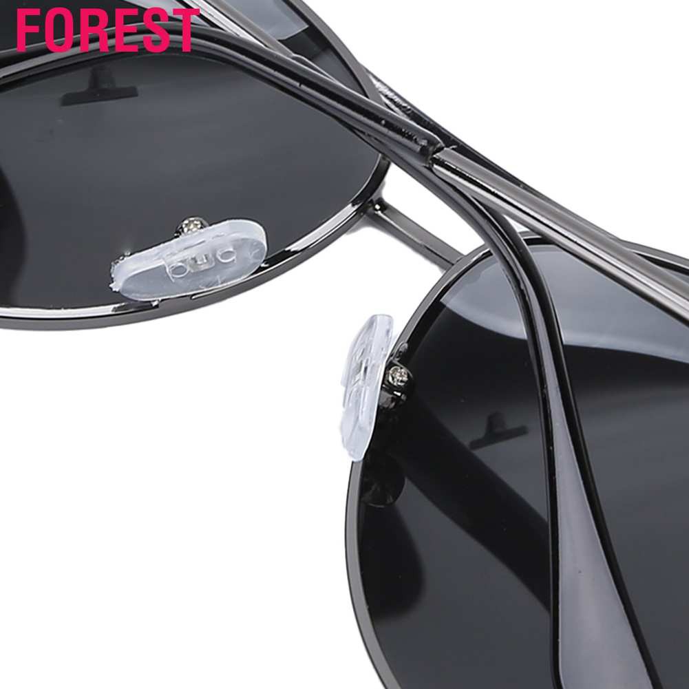 Forest Sun Glasses Silver Black Frame Gray Lens Polarized Ultraviolet‑Proof