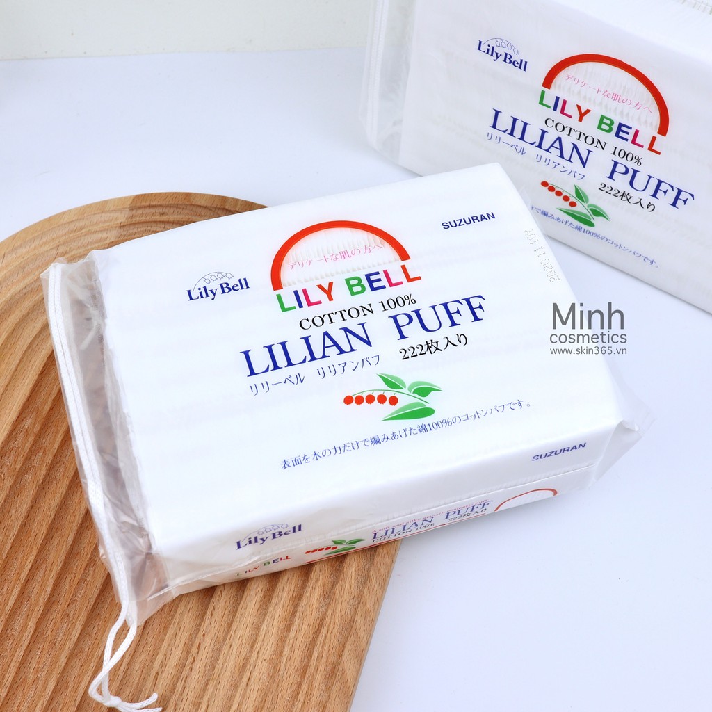 Bông Tẩy Trang Suzuran Lily Bell Lilian Puff 222 Miếng