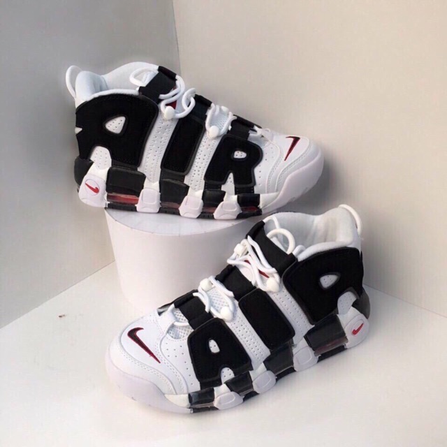 NEW CTY [FreeShip] [Xả Giá Sốc]. giày thể thao sneaker air more uptempo trắng chữ đen nam nữ uy tín P new ༗ hot ↢