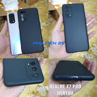 [Realme X7 Pro] Ốp lưng silicon dẻo đen cao cấp Pudini