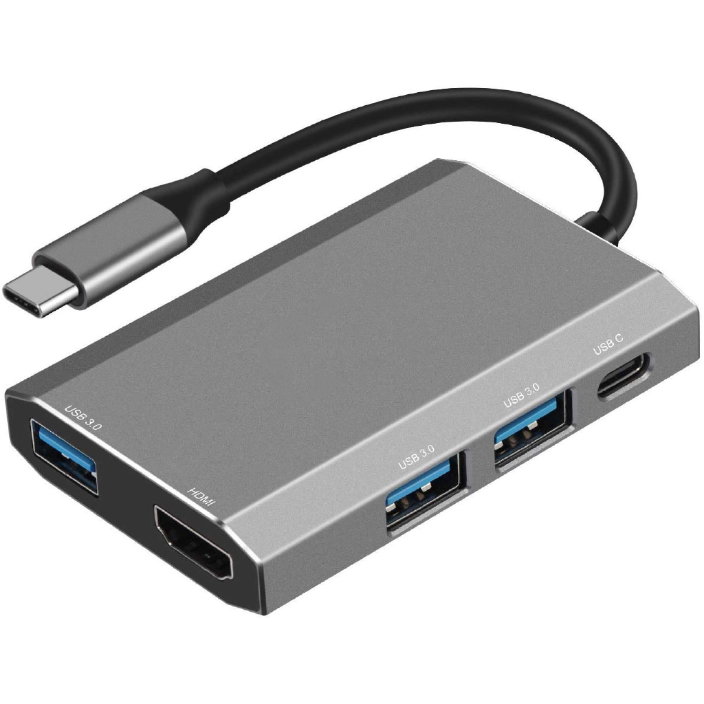 Hub 5 trong 1 chia cổng USB Type-C sang HDMI sang USB 3.0 sạc PD