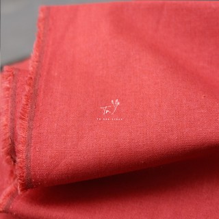Vải linen bột dày dặn màu đỏ