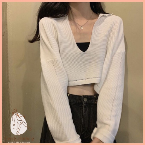 Áo Len Cổ Khoét Dài Tay CD116