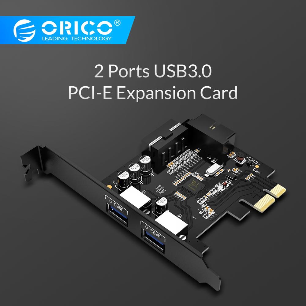 Thẻ mở rộng Orico Pvu3-2o2i 2 cổng USB 3.0 PC-E và khe cắm 19 pin