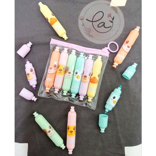 Set 6 bút dạ quang mini, bút highlight siêu đáng yêu