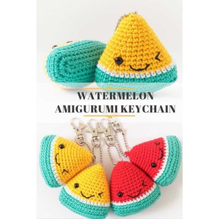 Móc Khóa Len Hình Dưa Hấu - Sản Phẩm Handmade