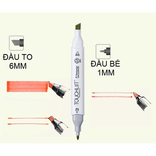 Bút màu dạ Touchliit 7 Hộp nhựa Bộ 80 màu Marker đỉnh của chóp