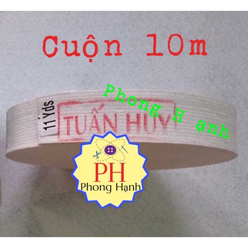 Thun lưng quần Tuấn Huy-Bông Hồng- Venus (cuộn 10m)