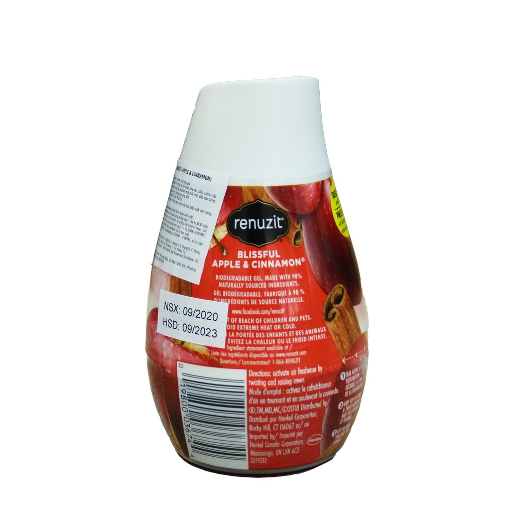 Sáp thơm phòng Renuzit Apple Cinnamon 198g