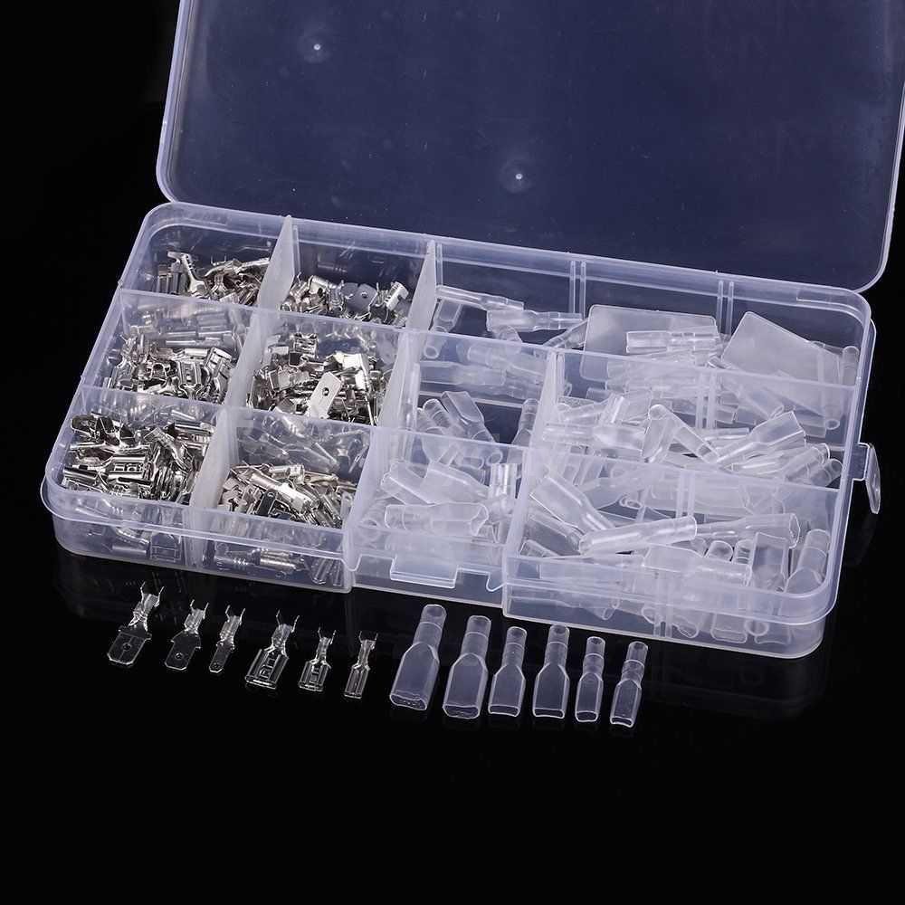 270pcs Electrical Wire Crimp Terminal Connector Male Female Spade Assorted Kit