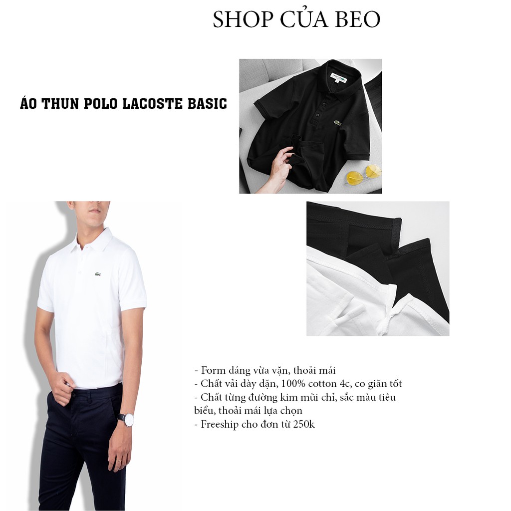 [FREESHIP] Áo thun LACOSTE [BAO ĐỔI TRẢ] màu mới tha hồ lựa chọn | BigBuy360 - bigbuy360.vn