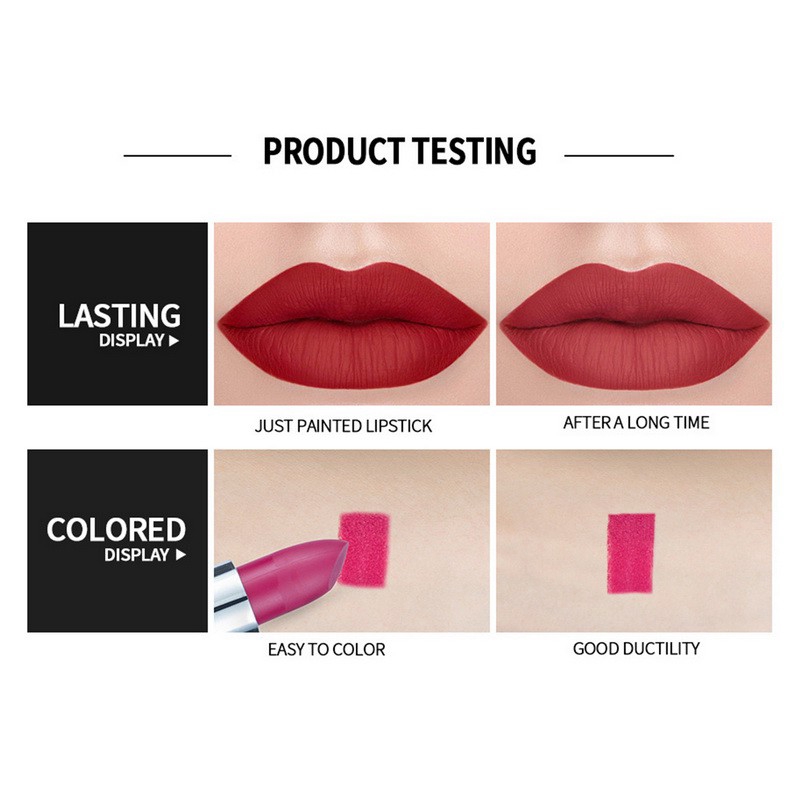 Son sáp lì kháng nước lâu trôi nhãn hiệu HANDAIYAN có 12 màu tùy chọn | BigBuy360 - bigbuy360.vn