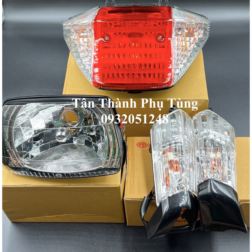 Combo 3 món: Đèn hậu, Pha đèn, xi nhan trước gắn Dream HMA chính hãng