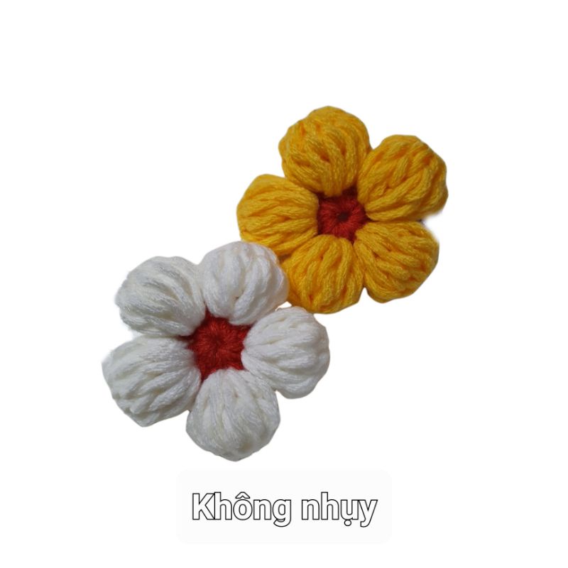 PIN/GHIM CÀI ÁO, BALO HÌNH HOA LEN DỄ THƯƠNG