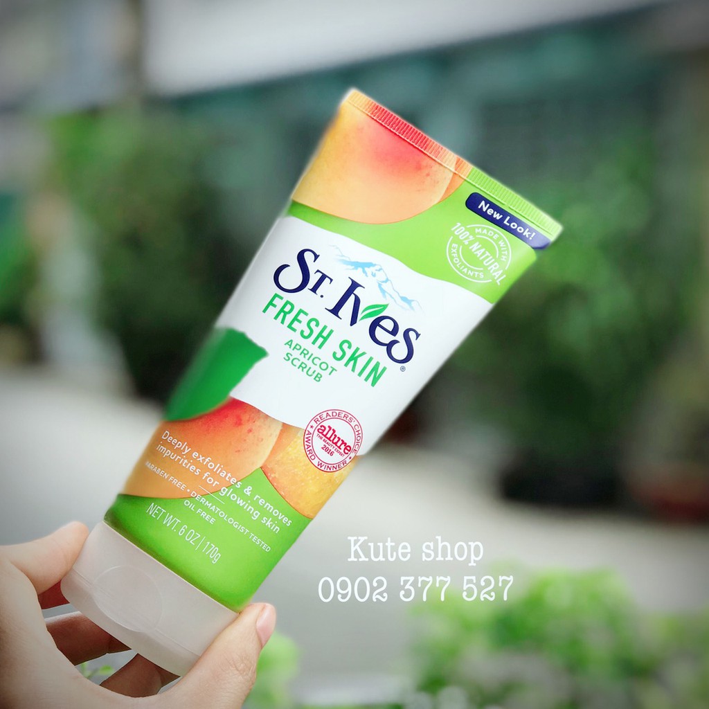 Kem tẩy da chết cho mặt Stives Oatmeal, Green Tea, Apricot Scrub tuýp 170g | BigBuy360 - bigbuy360.vn