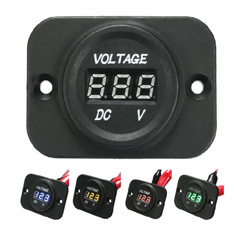 Vôn Kế Kỹ Thuật Số Mini Hiển Thị LED Chất Liệu ABS
