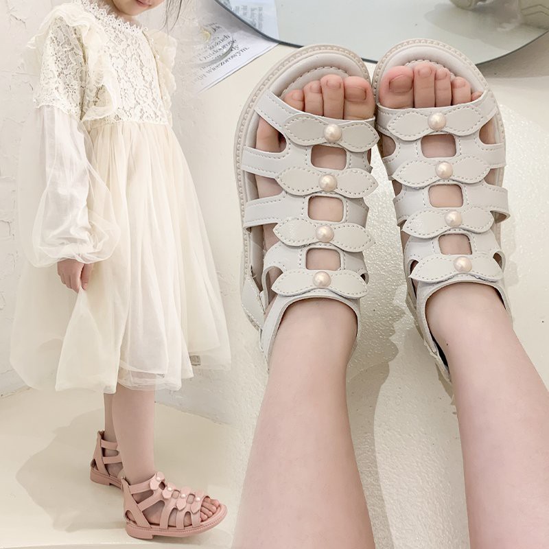 Giày sandal chiến binh bé gái 3-14 tuổi phong cách Hàn Quốc, da mềm, êm chân A2 SA