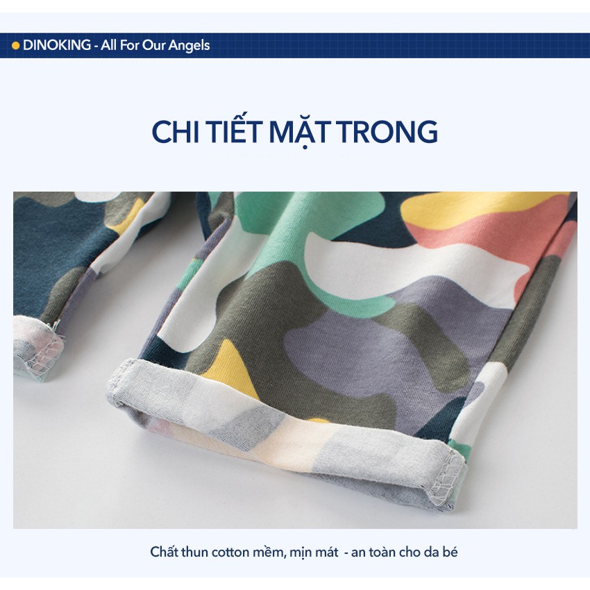 Quần Short bé trai DINOKING Quần đùi cho bé 2 - 8 tuổi chất thun cotton hè mềm mịn QS03