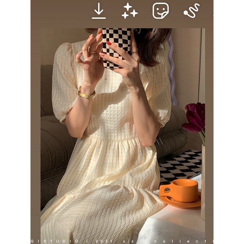 Chân Váy Chữ A Lưng Cao Phối Bèo Thời Trang Phong Cách Hàn Quốc