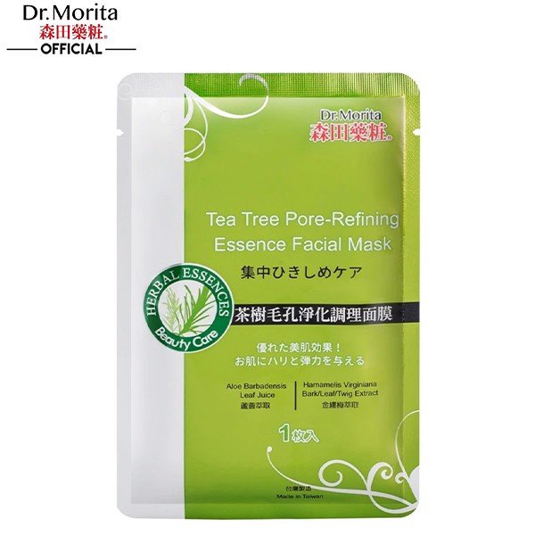 Mặt Nạ Giấy Làm Dịu Da Dr.Morita Tea Tree Pore-Refining Essence Facial Mask