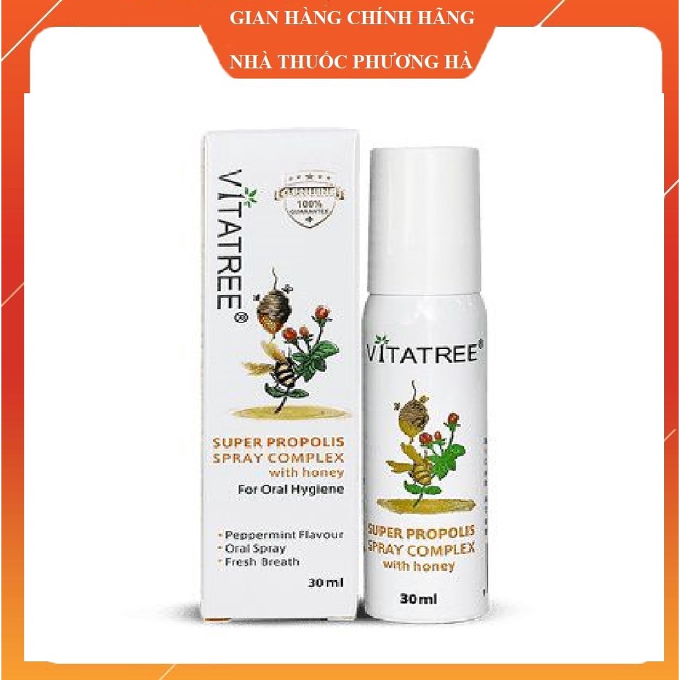 Xịt họng keo ong VITATREE (úc). An toàn cho trẻ từ 2 tuổi