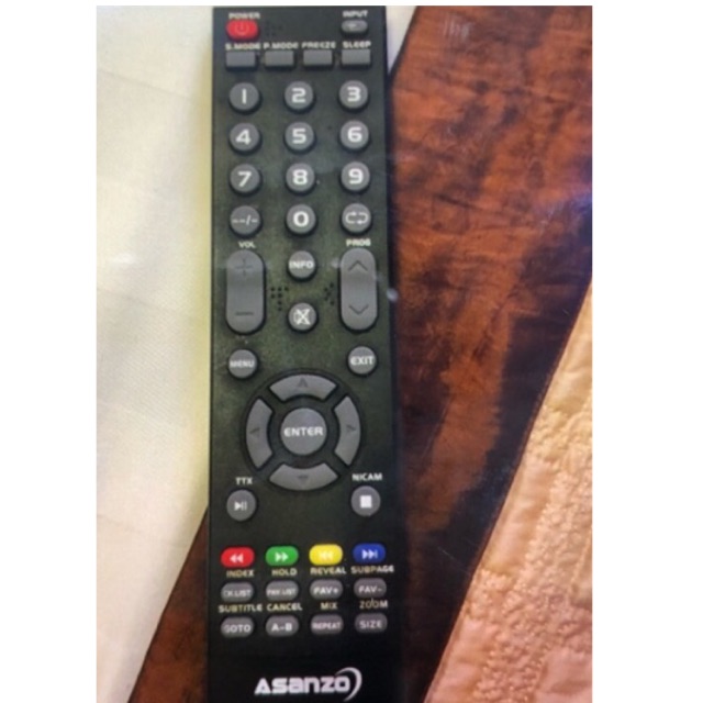 Điều Khiển Tivi LCD Asanzo 4 Nút màu Giữa