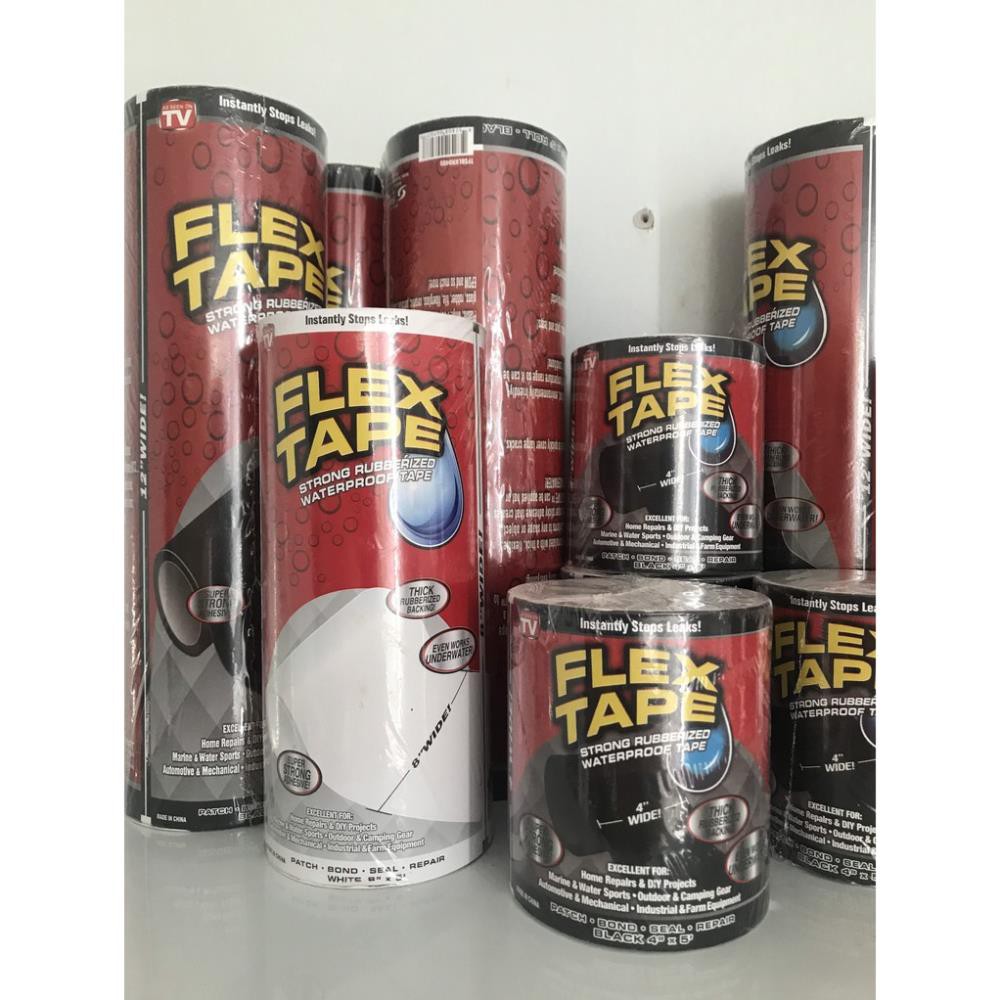 Dài 1.52m+ rộng 20cm - Băng keo FLEX TAPE dán vá màng bạt HDPE, dán mái tôn, vật liệu gia dụng, chống thấm nước