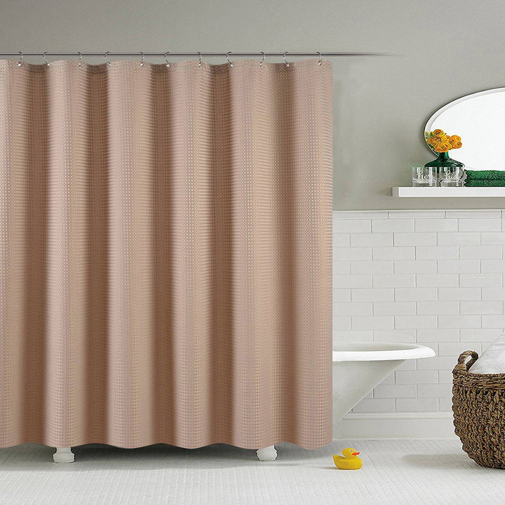 Polyester Mildewproof Waterproof Shading Bathroom Bath Shower Curtains with Hook