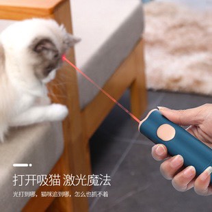 [Hàng thiết kế]Gậy trêu mèo đa chức năng kèm đèn laser, đèn UV, đèn pin lông vũ H&amp;N PET