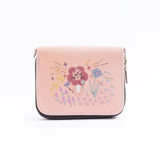 Ví da nữ NGAOS Hoho Tiger Pink - mini size
