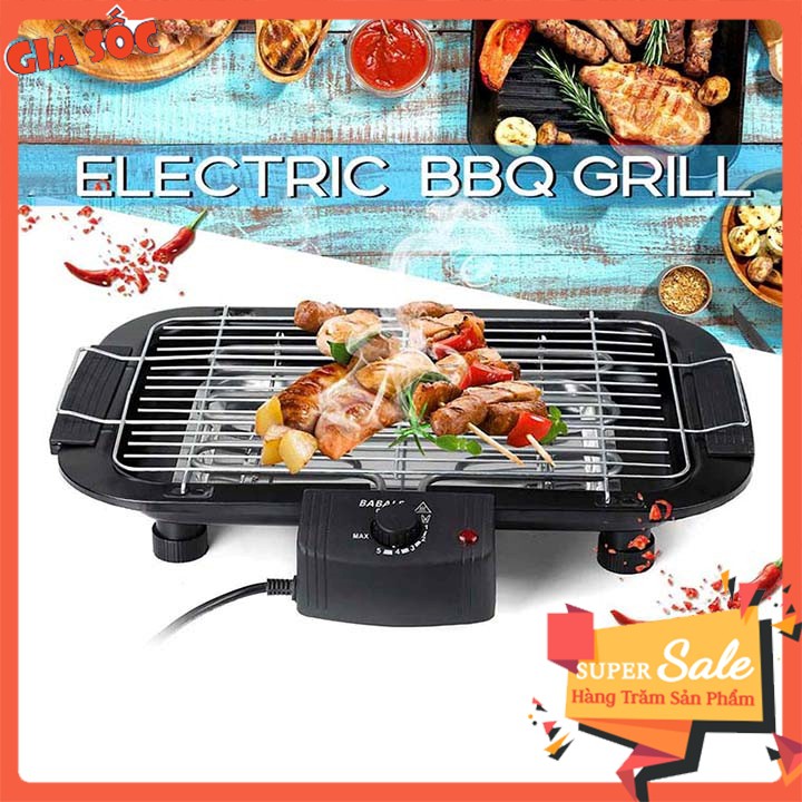Bếp nướng điện BBQ không khói, vỉ nướng inox không gỉ