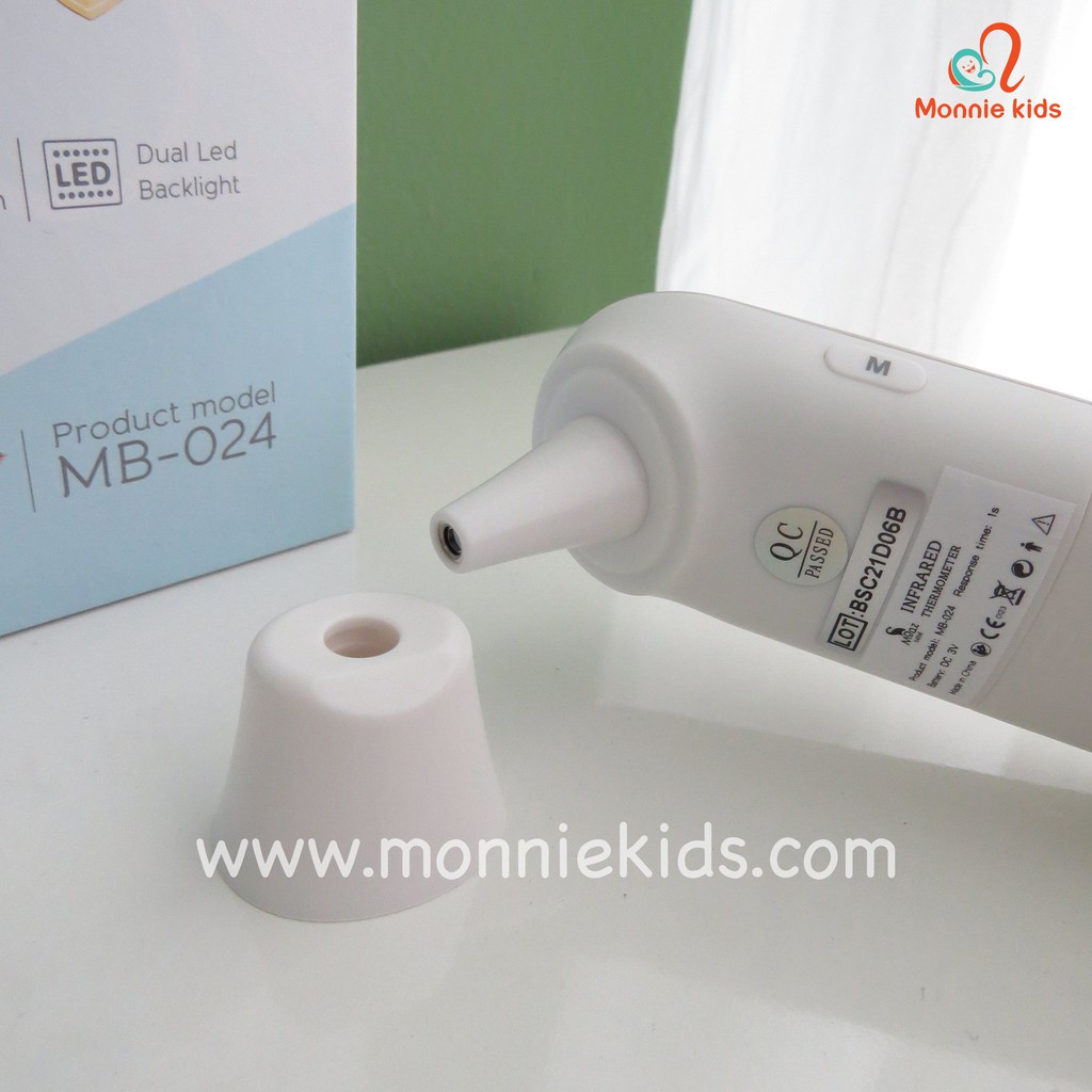 Nhiệt kế hồng ngoại đa năng Moaz BéBé MB-024, nhiệt kế đo trán đo tai cho bé - Monnie Kids