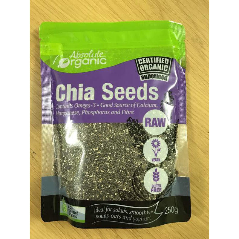 Hạt Chia Úc Absolute Organic Chia Seeds 250g