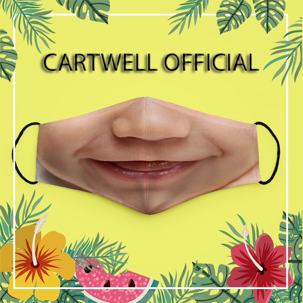 Khẩu trang lè lưỡi troll miệng độc lạ cười baby 11 CARTWELL kháng khuẩn phòng dịch bệnh phòng ô nhiễm thoáng khí dễ thở