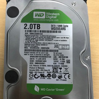 Ổ cứng HDD 2TB Western Digital Green