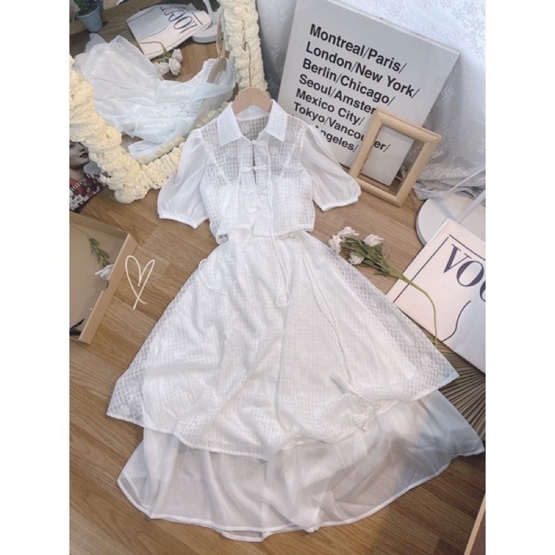 SET ÁO-ĐẦM CỔ TRANG