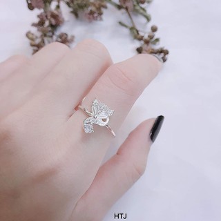 Nhẫn nữ mặt hồ ly nhỏ xinh - bạc ta cao cấp